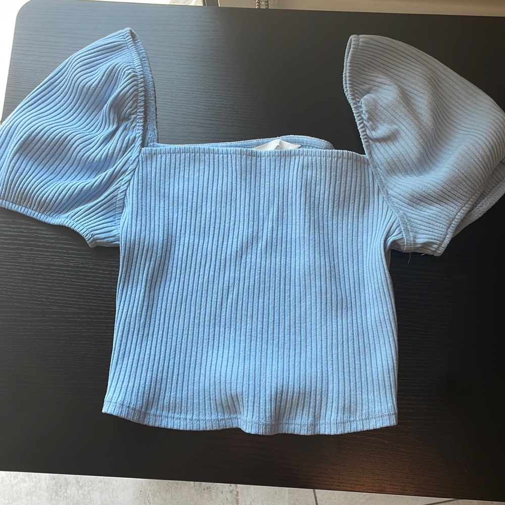 Baby Blue H&M Top. Size Medium.